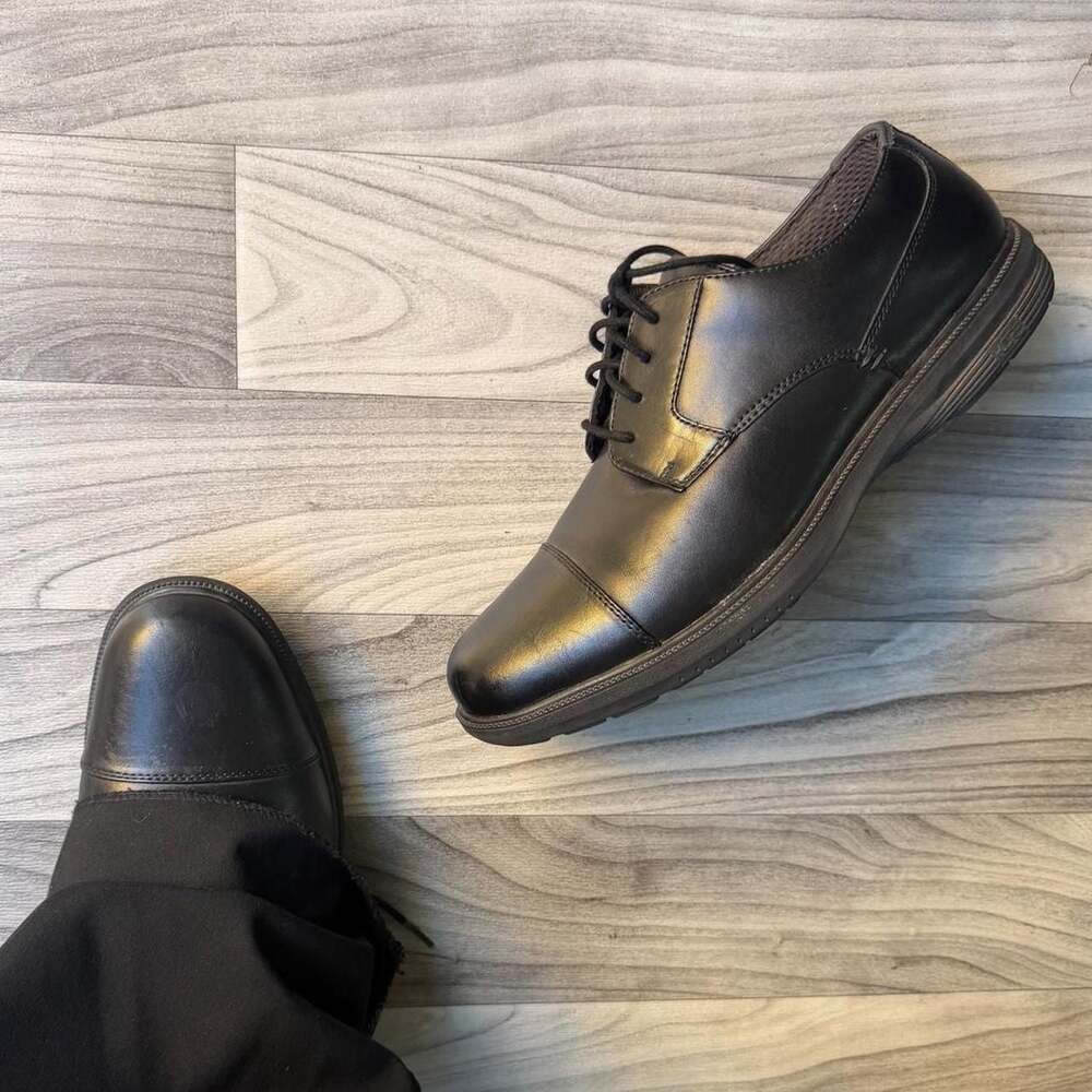 Nunn Bush Kore Slip Resistant Cap Toe Oxford Dress Shoes Black 11.5